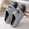 Mode slippers winter katoen catroon dolfijn huis indoor pluche pluche feleece non slip warme comfortabele schoenen vrouwen grijs