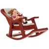 Doll House Accessories House Rocking Chair Adorn Miniature Rocking Chair Dolls Möbler Harts Figurer 230812