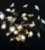 Fleurs décoratives 100pcs / lot de haute qualité Fabriqué 48 25 mm Blossom Mini Ros Ros Flower Head adaptée à 3 mm LED / Rice Bulbe 3 Couleurs