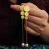 Kolczyki Dangle Designer rzemieślnik Faux Pearl Tassel Znakomita sztuka Unikalna starożytna złota marka damskiej srebrna biżuteria