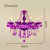 Chandeliers European Purple Luxury Crystal Chandelier Villa El KTV Living Room Corridor Decoration LED Candlelight Pendant Lamp