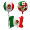 Inne imprezy imprezowe zapasy 50pcs Mexico National Flag Foil Balony Meksykańskie Fiesta Dekoracje motywu Dzieci Baby Shower Dekorat 230812