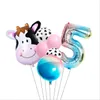 Decoration New Cow Aluminum Film Balloon Inch Digital Set Birthday Decoration Balloon