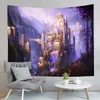 Tapestries Fantasy Castle Tapestry River Forest Tapestry Fairy Tale World Tapestry Home Living Room Dorm Bedroom Aesthetics Tapestries R230812