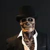 Party Masks EST Skeleton Bio-Mask Halloween Horror Mask Party Cosplay accessoires Silicone Full Cap Skull Cap Hat 230811