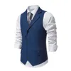 Mäns västar Slim Fit Casual Business Clothing för män randig västpunk Vest Groomman Wedding Suit Vestjacket Coats 230812