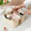 Opbergdozen Grote capaciteit Travel Cosmetische tas Multifunctionele toiletiekit Women draagbare make -upborstel Organisator Zakjes handtassen