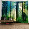 Tapisseries Natural Wall Tapestry Forest Landscape Style Room Decoration Tapiz Hippie Tapestry Eesthetics R230812