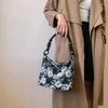 Bolsas de noite Mulheres Casual Versátil Bolsa de ombro Autumn vintage Jacquard Submante Chinesa Bolsa de Cadeia de Madeira de Madeira Chinesa