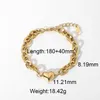 Strand in acciaio inossidabile pvd 18k oro offustato parato impermeabile bracciale di cuore chian per donna gioiello all'ingrosso alla moda