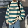 Privathinker 2023 Autumn Striped Lose bluzy w stylu mody para odzieży marka odzieży Casual Women Pullovers Male Hakd230725