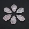 Colliers pendants Stone Natural Pink Crystal Drop 22x38 mm Faire des boucles d'oreilles Collier DIY