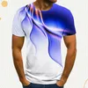 Erkek Tişörtler Erkekler Kısa Kollu Serin T-Shirts 3D Baskı Renkli Bulut Erkek XS-6XL