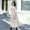 Trench Coats Trench Coats Mabet à double couche pour femmes automne haut de gamme British Style Casual Hooded Windbreaker Loose Female Outwear et doublé 3xl