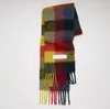 Luxury scarf designer scarf for women fashion Europe latest autumn and winter multi color thickened Plaid women scarf AC with extended Plaid shawl couple warm scarf