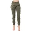 Women's Pants s Plus Size Cargo Women High Waist Slim Fit Jogger Solid With Belt Wide Female Clothing l230811