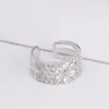 Wedding Rings 2023 Blaadblaadjes Kubieke Zirkonia Ring voor vrouwen Bruid Dubai Lady Anniversary Gift Salance Sale