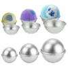 2pcs/set Bath Bomb Cake Mold 3D Aluminum Alloy Ball Sphere Mold Cake Baking Pastry Mould 4.7 cm 5.7 cm 6.7cm JL1898