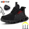Boots Work Sneakers Men Indestructible Shoes Safety With Steel Toe Cap PunctureProof Male Security Protective 230812
