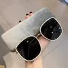 2023 NEW KOREAN EDITION BI Large Frame for Women Small Red Ins Windscreen Sunglasses Anti UV Glasses 8033