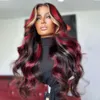 Other Fashion Accessories Brazilian Human Hair Highlight Blonde Wig Piano Red Colored Body Wave Lace Front Wig 13x4 Synthetic Lace Frontal Wig Natural Ha