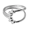 Cluster anneaux simples réel 925 argent sterling pour les femmes bijoux de doigt 2023 Ring de ligne géométrique minimaliste Femme Bijoux Bijoux