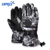 Sports Gloves Thermal Ski Men Women Winter Fleece Waterproof Warm Child Snowboard Snow 3 Fingers Touch Screen for Skiing Riding 230811