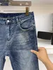Herbst- und Wintermarke Designer Jeans Hochqualität komfortable Stretchmaterial Mode Stickerei Design Luxusmenschen Jeans