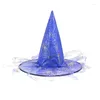 Beretti Halween Witch Cappelli con ragno velo web per donne costumi cappello mago cappello magico capostaio