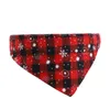 Colliers de chien mignon de chariot de Noël serviette réglable chiot chat chat foulard bandana col de bandana triangle de vacances