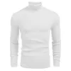 Mäns T -skjortor Knit tröja fast färg Rund hals långärmad pullover vanlig bulk Mens Big and Tall Tunic for Men