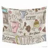 Tapestries Coffee Cup Cake Candy Tapestry Wall Hanging Home Decor Tapestries Wandstoffen Slaapkamer Wanddecoratie R230812