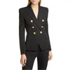 Women's Suits Jacket Autumn And Winter Small Suit Fashion Short Section Double-breasted Cost For Women