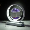 3D lamba hareketli kum sanat resmi LED mobil sanat peyzajı ışık turu 360 rotatable başucu lambası kumları yatak odası için zaman lambası HKD230812