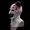 Máscaras de festa arte de terríveis sangrentos a máscara de palhaço cosplay horror assustador demon malgina corker chapéu de látex halmet halloween figuran adereços 230811