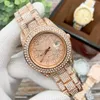 Fashion Diamond Quartz Watch for Men Women Armband smycken Handklocka Kalender unisex Golden Luxury Designer Armwatch