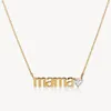 Chains Personalized S925 Sterling Silver Mama Necklace With Engraved Name And Baby Feet