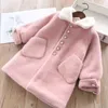 Vestes Imitation Mink Long Mabe Girls Automne Hiver Winch Warm Loose Mélanges Veste Veste Kids Fashion Fleep tricot R230812