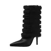 Boots 2023 Fashion Paris Night Pointed 10 см. Тонкая каблука