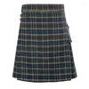 Men's Pants Short Skirt Traditional Highland Tartan Practical Kilt High Quality Men Plaid Pleated Skirts Gothic Vintage Cargo Kilts