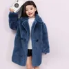 Vestes 2023 Nouveaux vêtements d'hiver pour filles trench tamisée couleurs coulantes couchées longues épaississeur épaississent coolar r230812