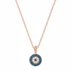 Designer Rovski Accessori per gioielli top di lusso Nuovo Diall's Eye Round Necklace Blue Eysterious Element Blue Element Clavicle Chain Clavicle Catena di alta qualità