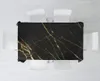 Table Cloth Black Gold Marble Tablecloth Cover Picnic Waterproof Washable Polyester For Outdoor Or Indoor