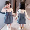 衣類セット女の子の服セットデニムドレスブラウスコスチュー