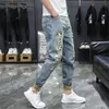 Herrenhosen Riss Männer Jeans Jean Homme Pantalon Streetwear Moda Hombre Jeanshose Biker Hochqualität männliche Patchwork Harem Fashion 230812