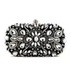 2023 Elegant Velvet Evening Clutch: Luxe Diamond-Errusted Design för banketter Gala Nights High-End Party Essential Black Dack
