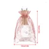 Enveloppe-cadeau 10 petits sacs d'organza fleuris