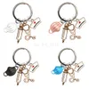 Keychains Lanyards Nurse Doctor Mask Nyckelkedja Medicinsk hjälp Personal Bilväska Keyring Spruta Stetoskop Pendant Tillbehör 1951