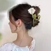 Ny tulpan hår klo blommor tyllklipp huvudbonad vintage hästsvans klo kläm Sweet Hair Claw Girl Hår smycken hårnålgåva