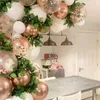 Decoration 15pcs Metal Gold Silver Balloons Decor Rose Golden Transparent Confetti Balloon Wedding Birthday Air Balloons